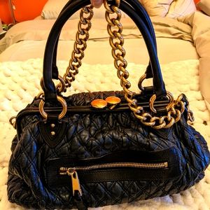 Marc Jacobs Quilted Leather Stam Bag Blue